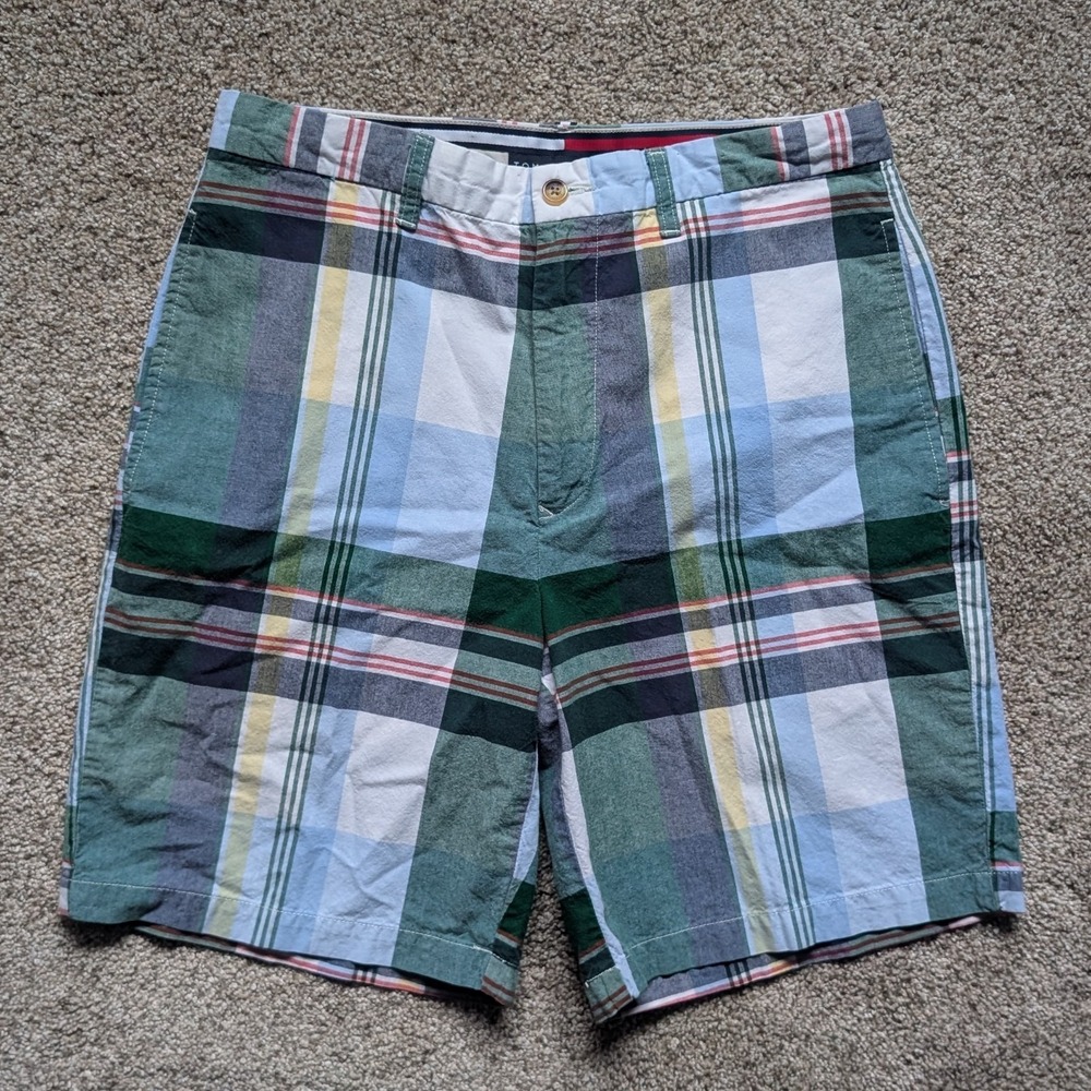 VTG Tommy Hilfiger Mens Sz 31 Plaid Shorts Cotton Classic Americana Old Money
